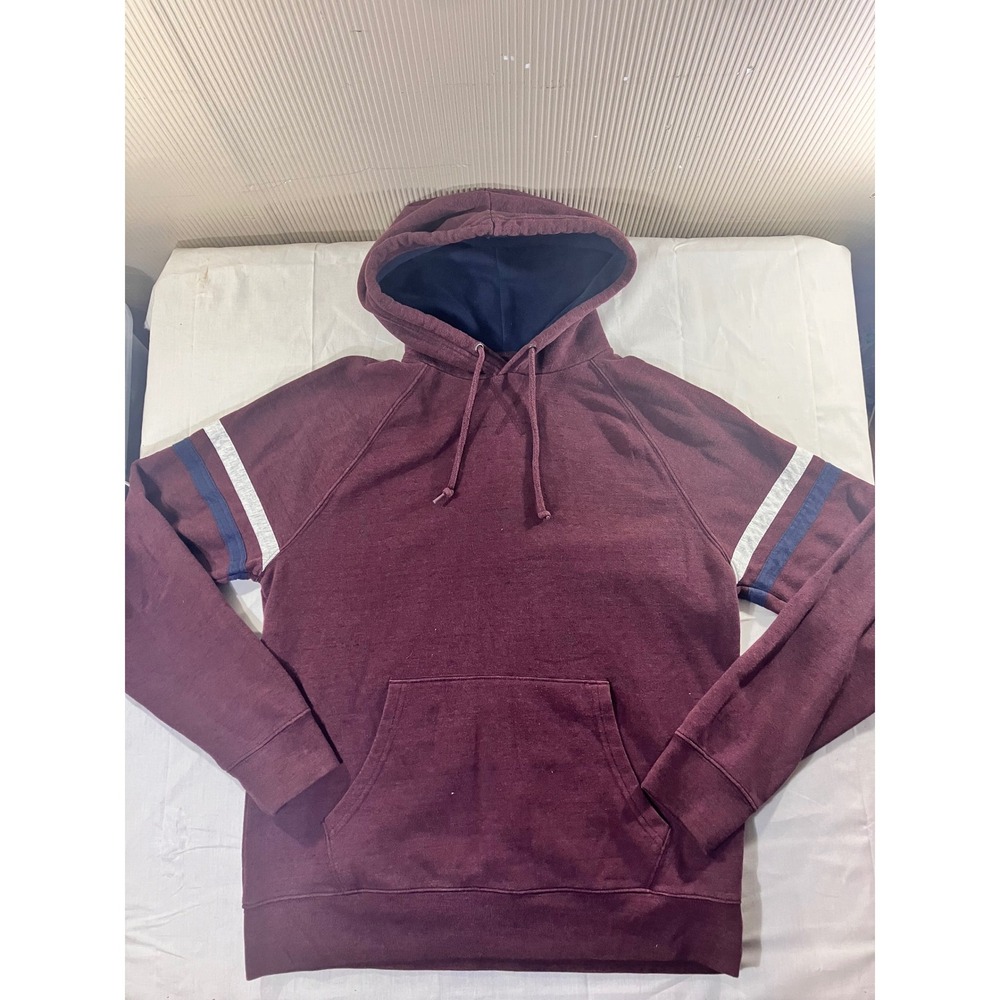 Old Navy Men's Burgundy Hoodie Size M Long Sleeve Drawstring Pullover